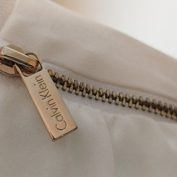 CALVIN KLINE SIZE S  CROSSOVER FRONT BUBBLE HEM CONVERTIBLE SLEEVE BLOUSE - Picture 6 of 10